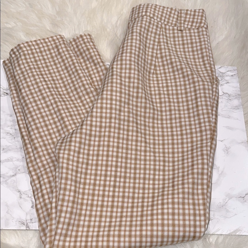 SHEIN women’s Brown Checkered Pants size xsmall